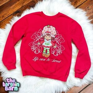 Strawberry Shortcake Hybrid Apparel Graphic Women’s Pullover Sweatshirt (Medium)